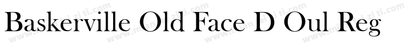 Baskerville Old Face D Oul Regular字体转换